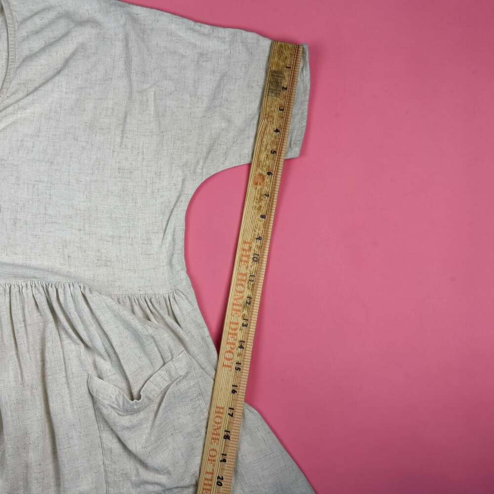 Princess Polly Cream Oversized Babydoll Smock Mini Dress XS/S - Picture 3 of 6